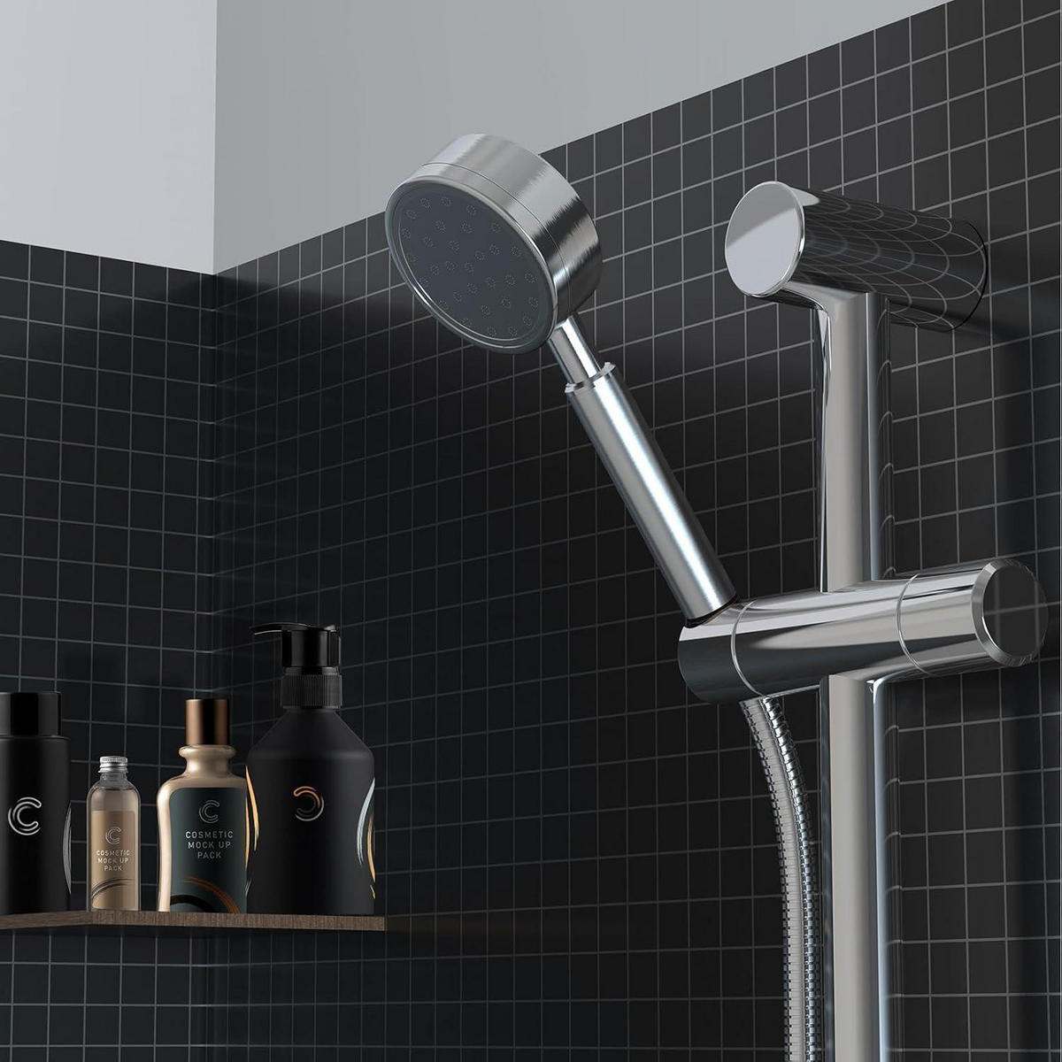 HANDBRAUSE Edelstahl Hochdruck Wassersparend mit Filter - Silberfarben, Metall (7.8/12.7/22cm)