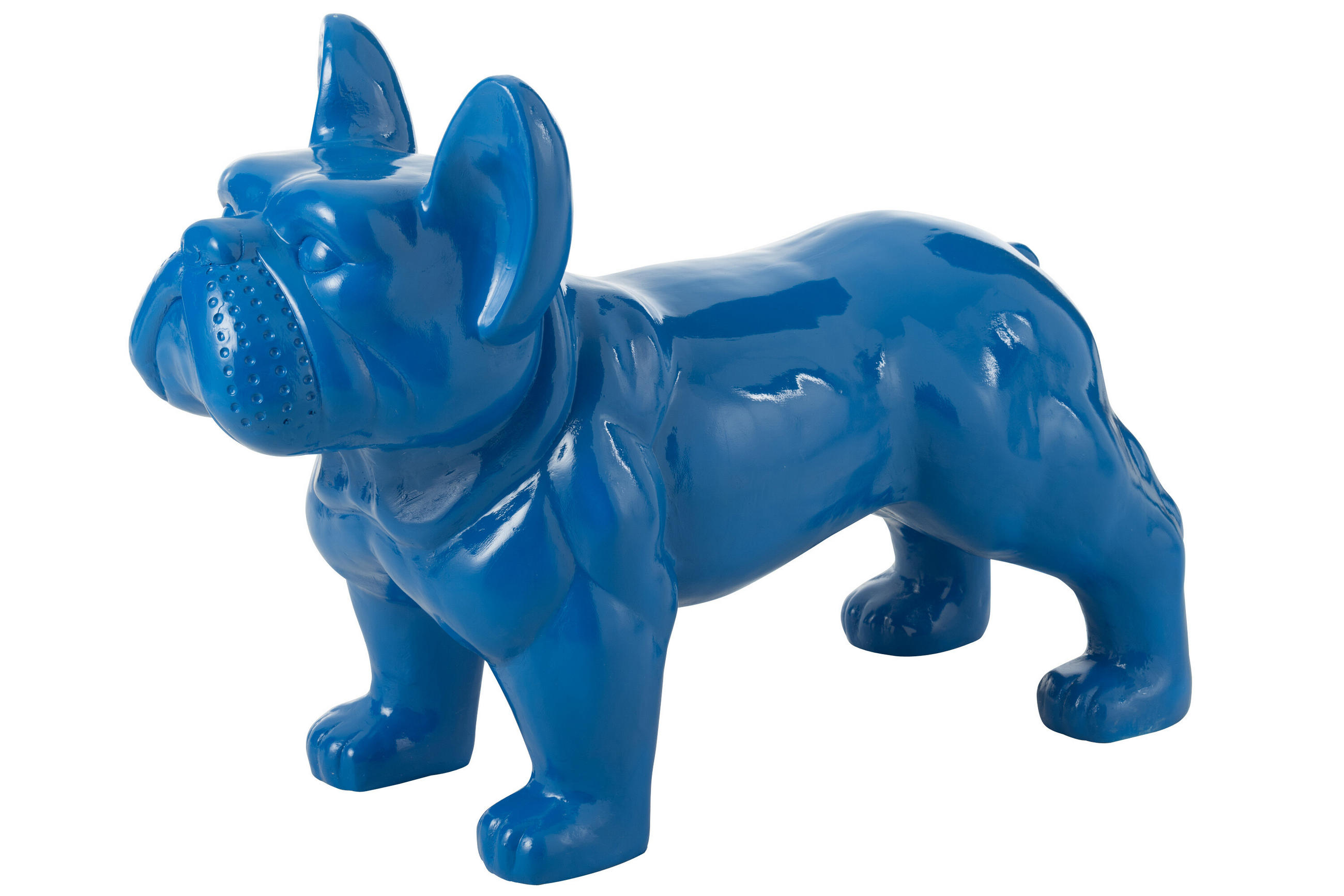 DEKO-OBJEKTE BULLDOGGE - Kunststoff - Blau - Blau, Kunststoff (38/63/88cm) - J-Line