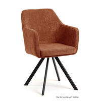 ARMLEHNSTUHL (8er-Set) Debee 57x87x60 Schwarz/Cognac - Cognac/Schwarz, Kunststoff (60/87/57cm) - 58aufmkessel