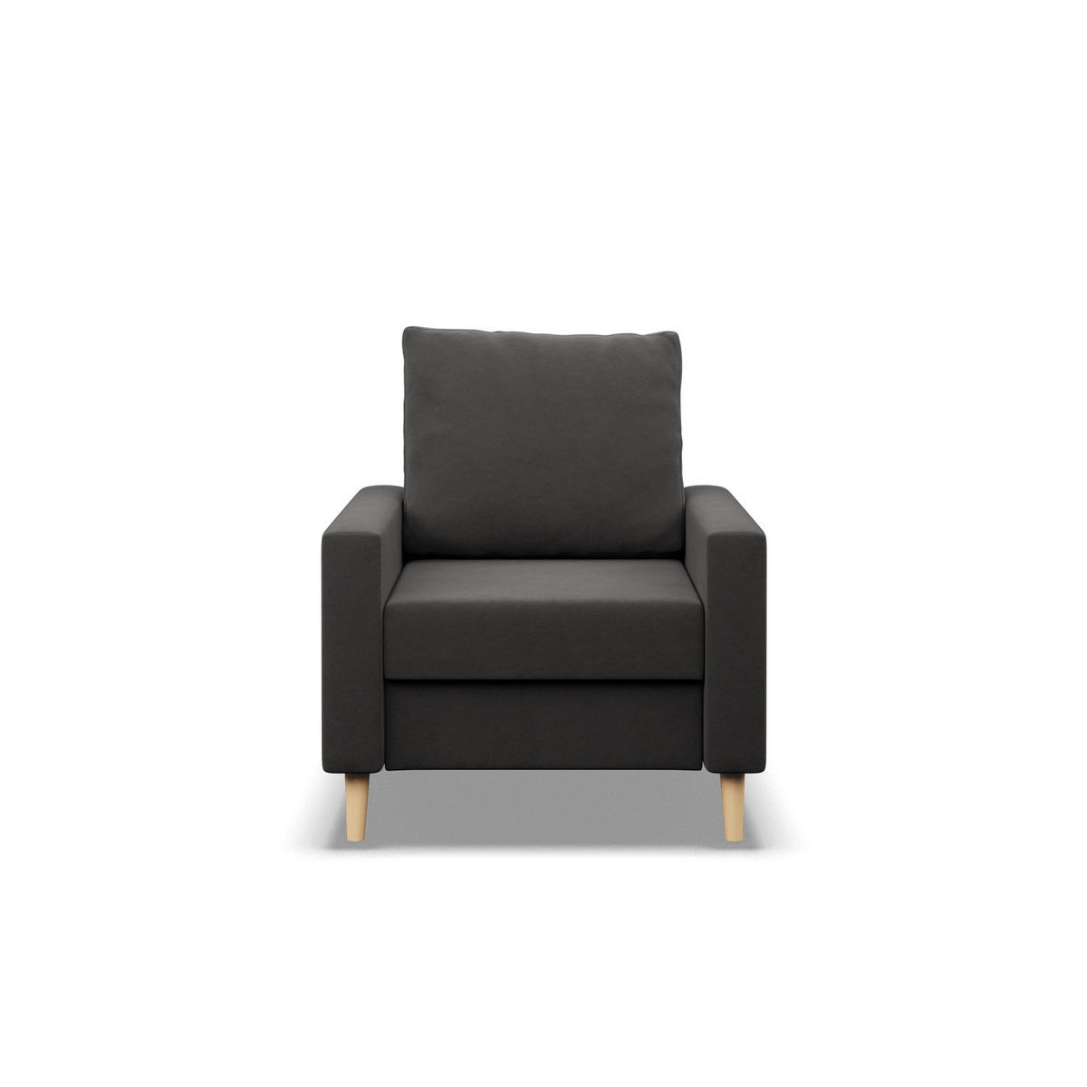 LOUNGESESSEL BLANK, Grau - Grau, Textil (75/88/92cm) - Mebligo