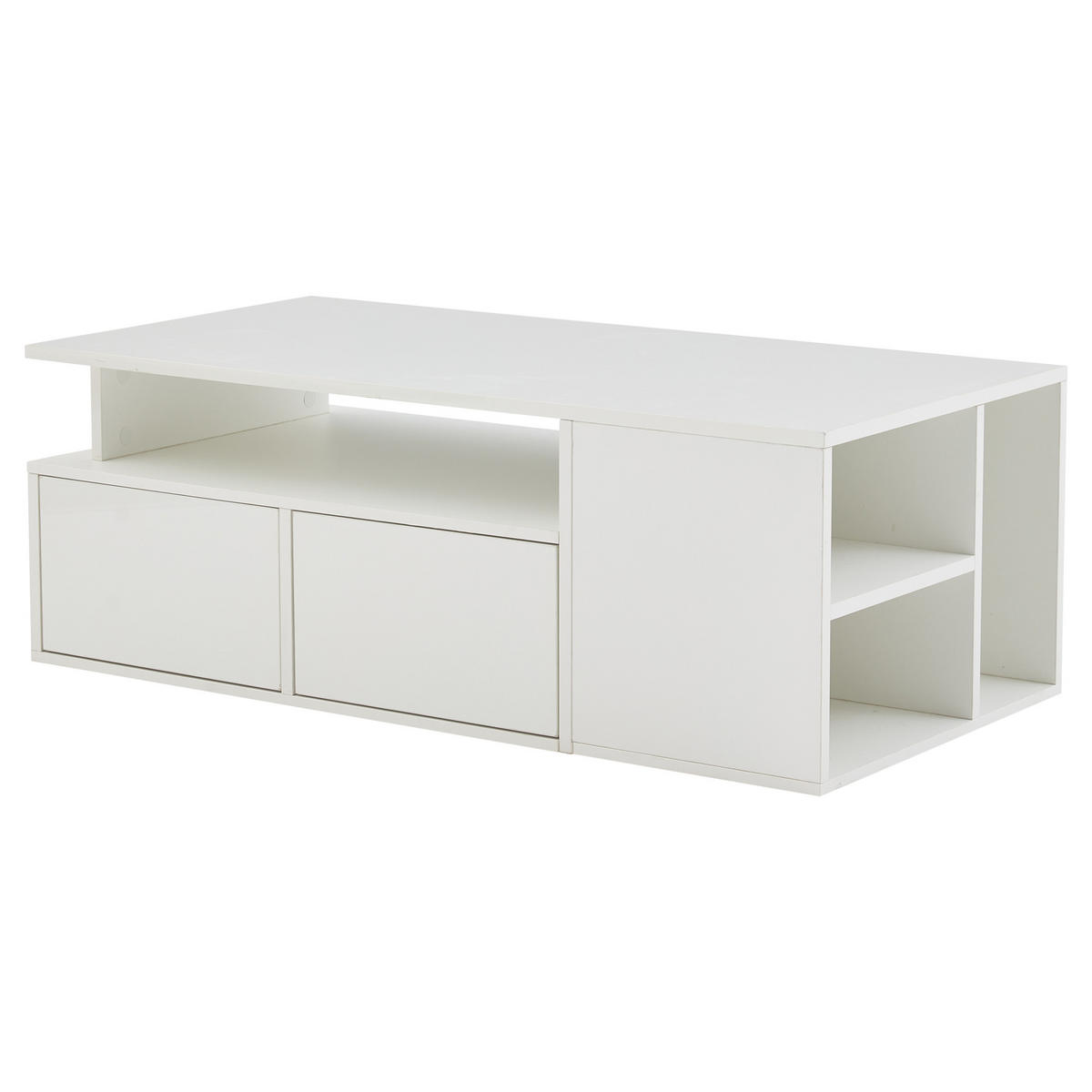 COUCHTISCH Weiß 100/50/35 cm - Weiß, Holzwerkstoff (50/100/35cm) - PANGIVO