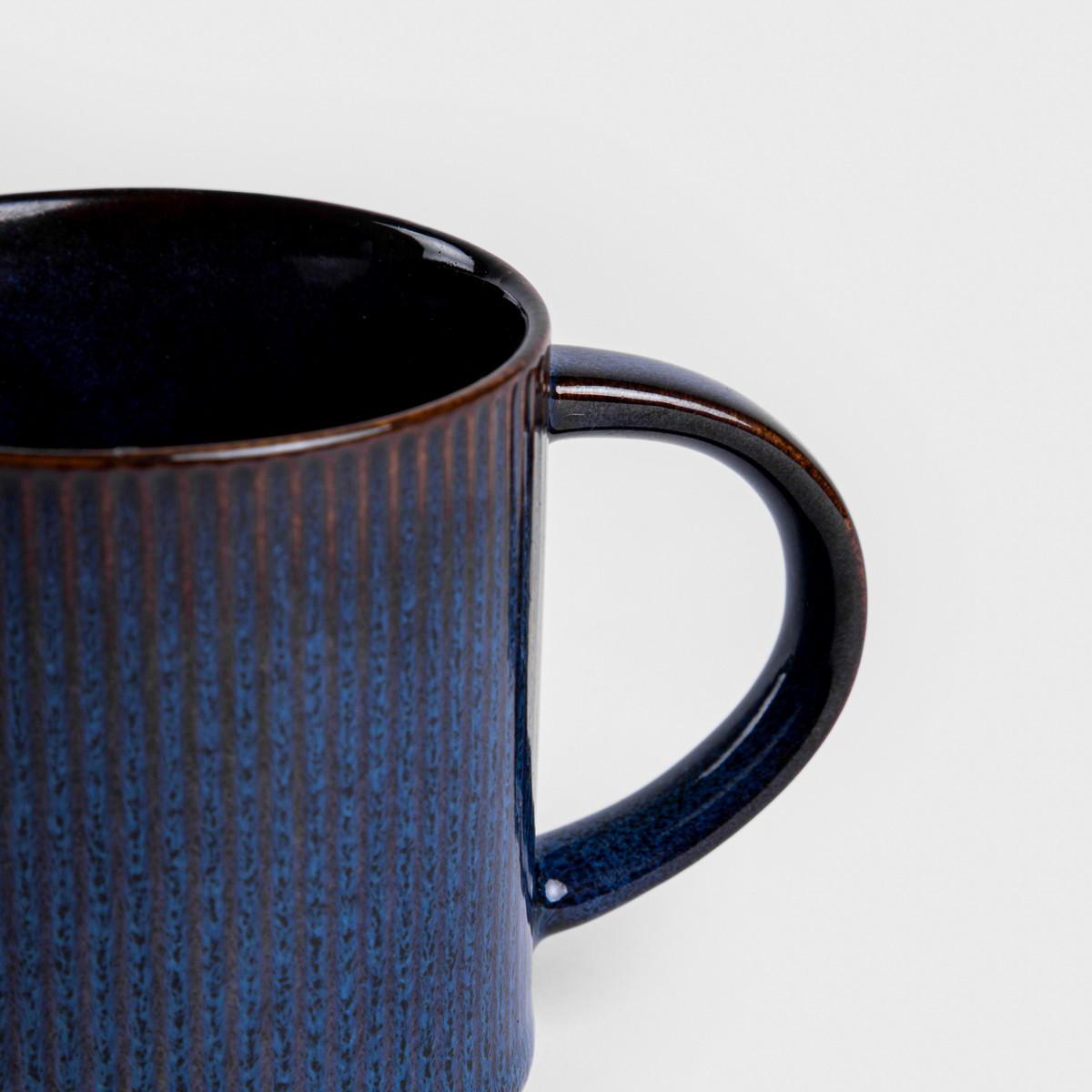 BECHER Casper dunkelblau 0,35 l 6er-Set - Dunkelblau, Keramik (0.35L) - Homla