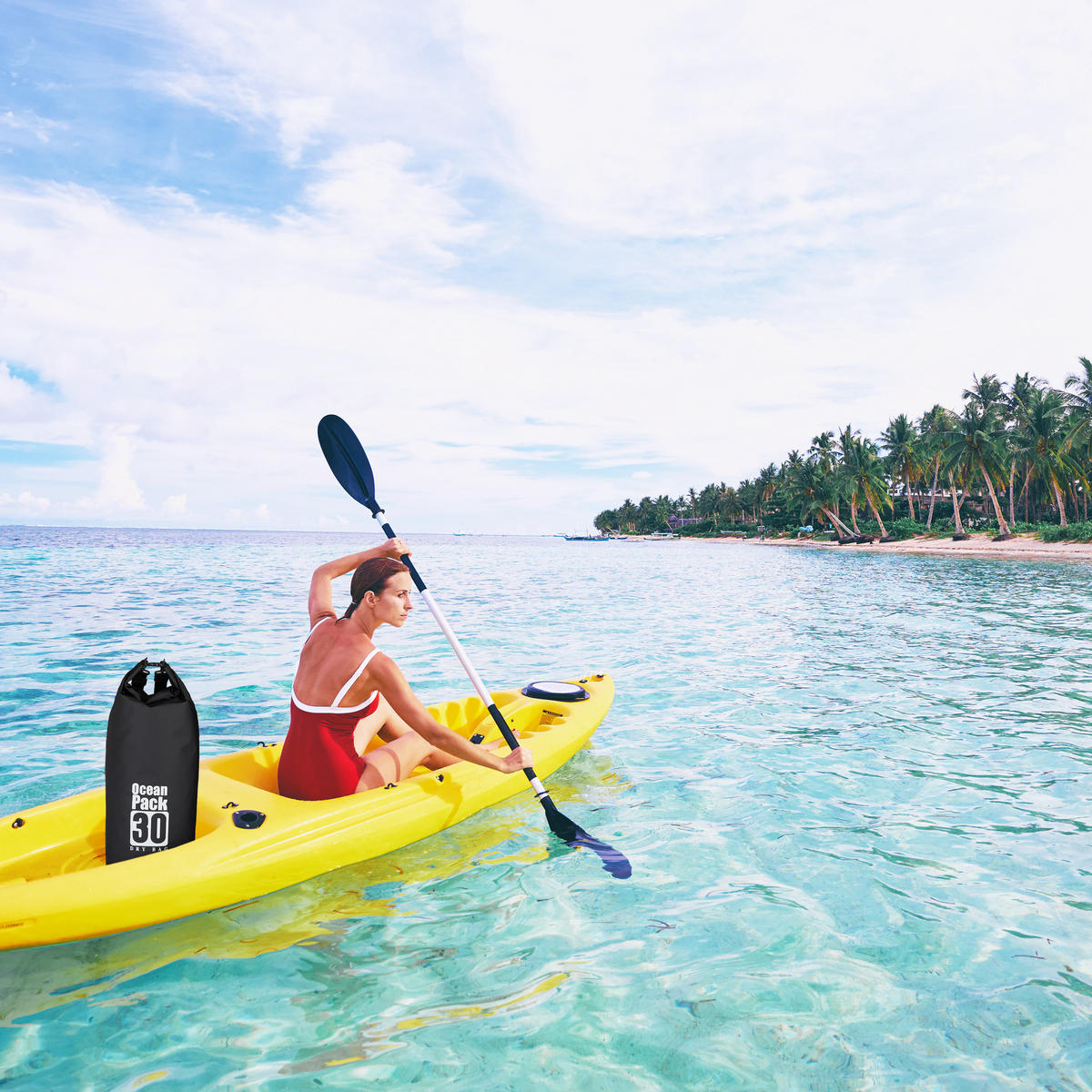 OCEAN Pack - Schwarz, Kunststoff (38/72/0.5cm) - Relaxdays