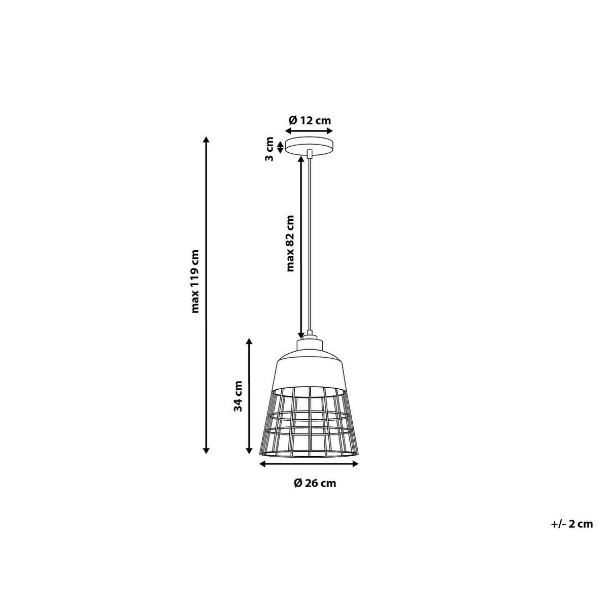 HÄNGELEUCHTE Monte 26/26/34 cm - Kupferfarben, Metall (26/26/34cm) - Beliani