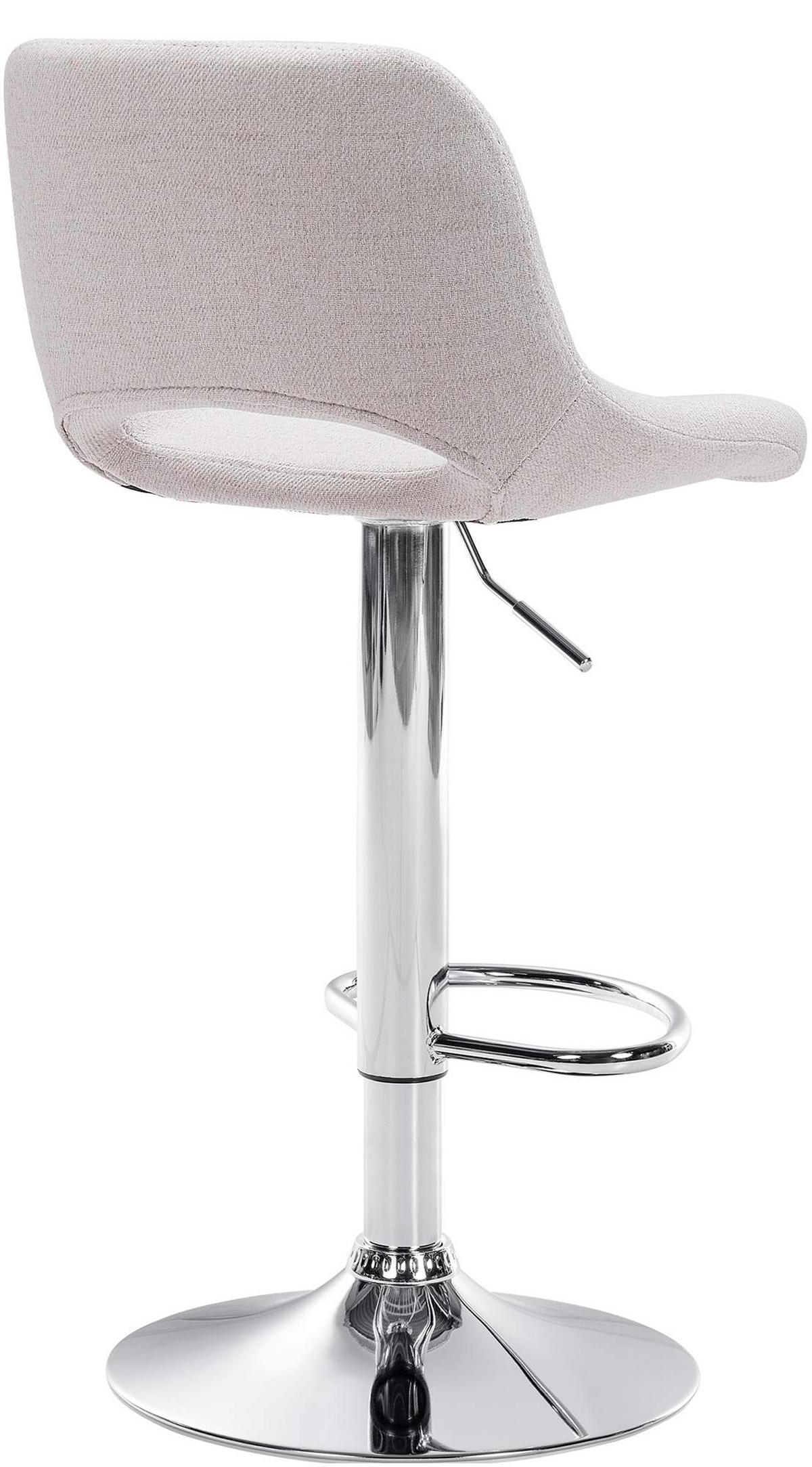 BARHOCKER Campus Stoff chrom creme - Chromfarben/Naturfarben, Textil/Metall (42/107/46cm) - TPFLiving