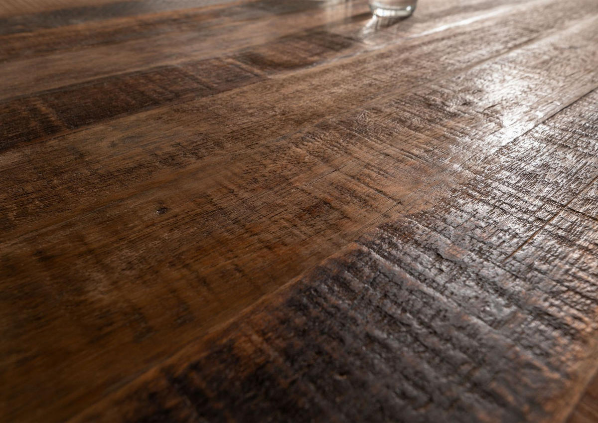 ESSTISCH Mixwood Teak 200x100 natur lackiert BASSANO #131 - Naturfarben, Holz (200/100/78cm) - Massivmoebel24