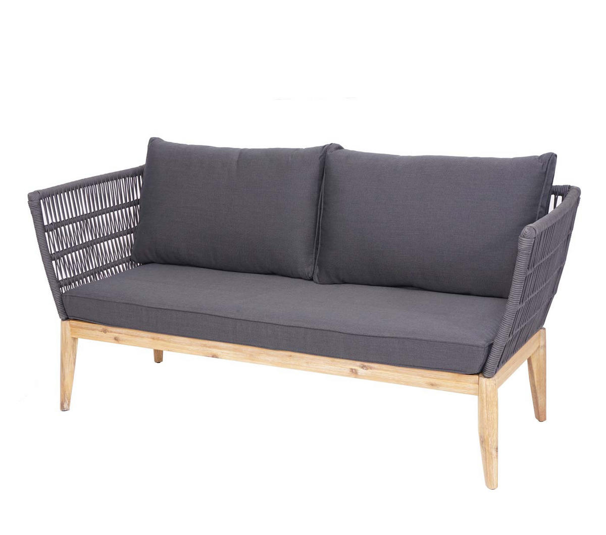 GARTENGARNITUR Schwarz, Braun, Anthrazit - Anthrazit/Schwarz, Holz - MCW