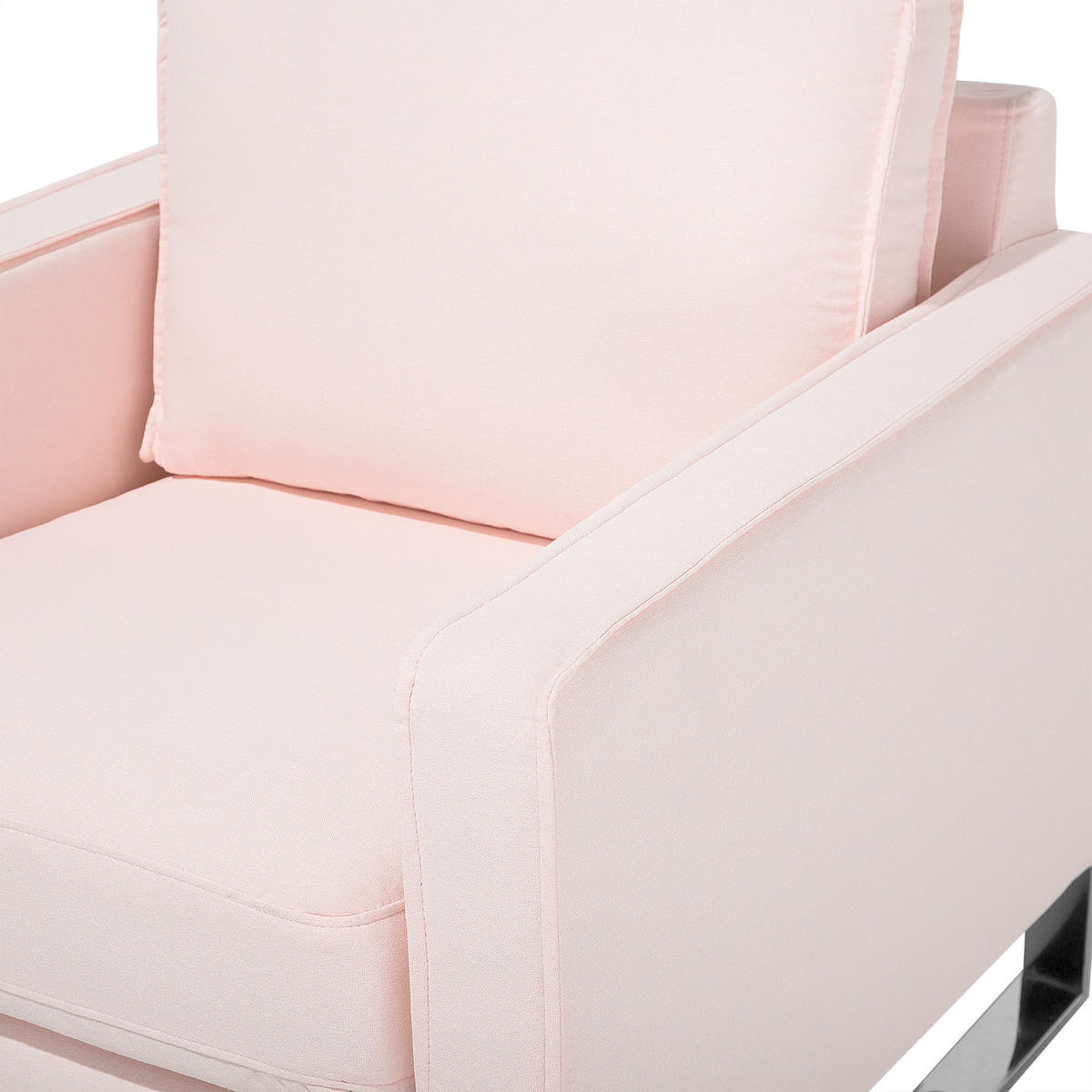 SESSEL Polsterbezug Rosa Vind - Pink, Textil/Metall (76/82/82cm) - Beliani