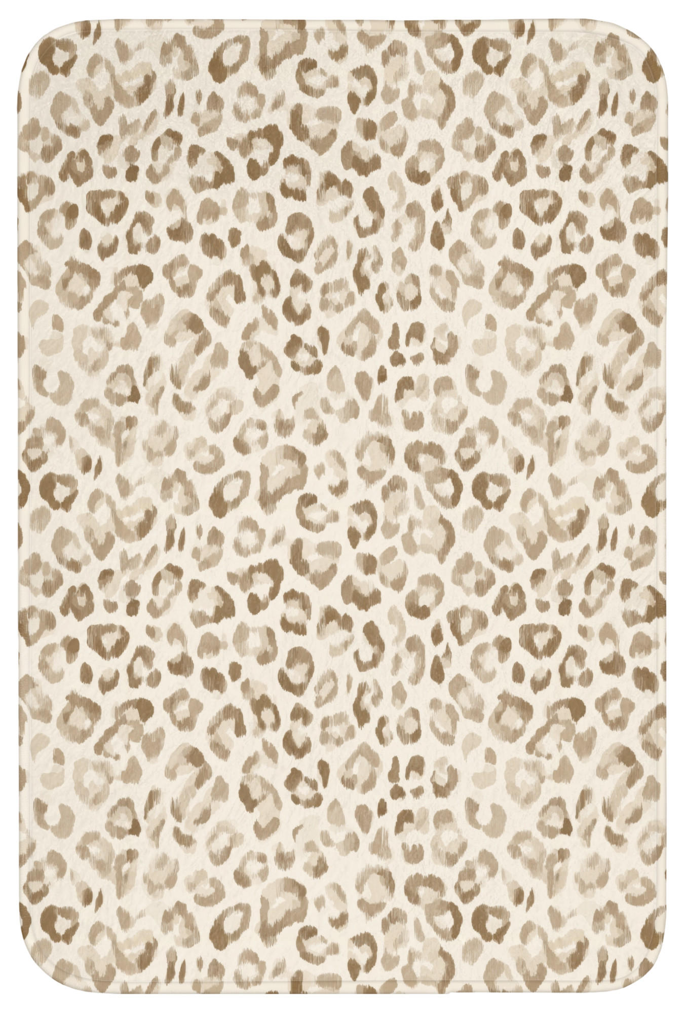 KOUPELNOVÁ PŘEDLOŽKA Leopard - Classic - Béžová 60x90 cm - světle hnědá, textil/plast (60/90cm) - OnlyWow