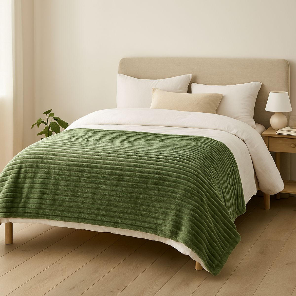 FLANELLDECKE 160/130 cm - Grün, Textil (160/130cm) - Home Styling Collection