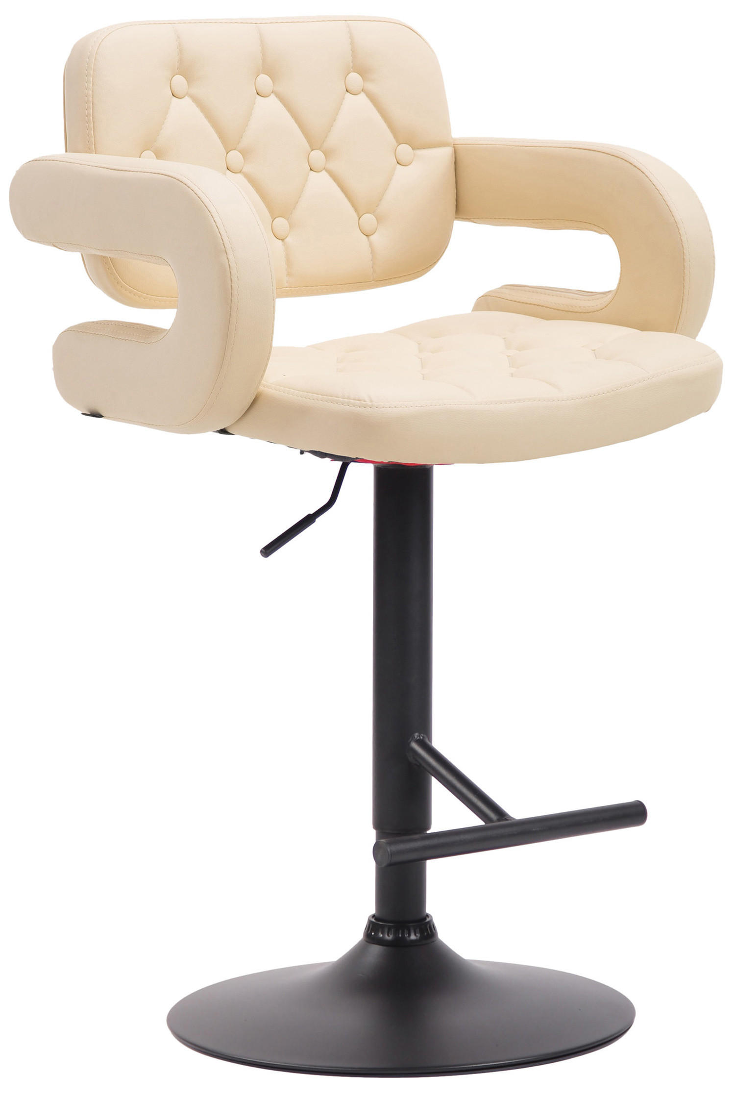 TPFLiving Barhocker Creme 52x100x55 cm