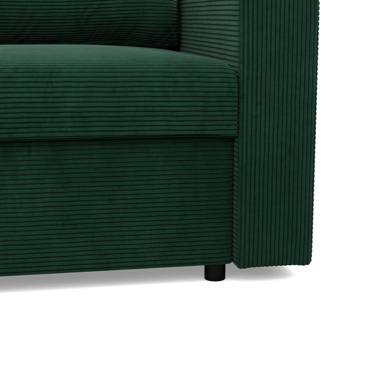 SOFA 2-SITZER MIT SCHLAFFUNKTION NEO, Cord - Dunkelgrün - Smaragdgrün, Textil (148/90/87cm)