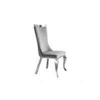 ESSZIMMERSTUHL SELENA Grau Velvet (1er-Set) - Grau, Textil (54/109/64cm) - KAWOLA