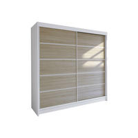 SCHWEBETÜRENSCHRANK Talin IV - Beige/Silberfarben, Holzwerkstoff/Metall (180/215/58cm) - MIRJAN24