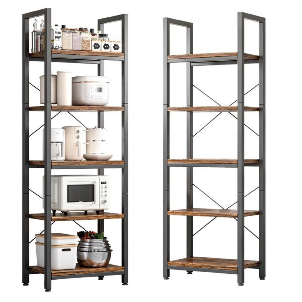 BÜCHERREGAL, braun 40/30/154cm - Braun, Holzwerkstoff (40/154/30cm) - Rebiko
