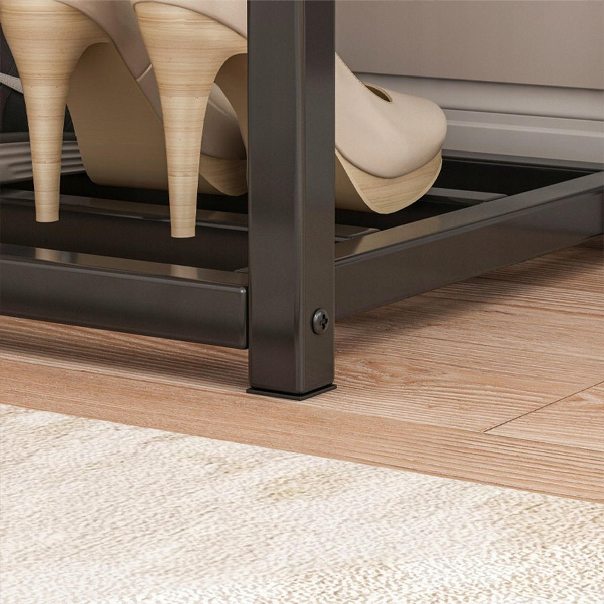 SCHUHSCHRANK, braun 50/30/60 cm - Schwarz/Braun, Holzwerkstoff (50/60/30cm) - Rebiko