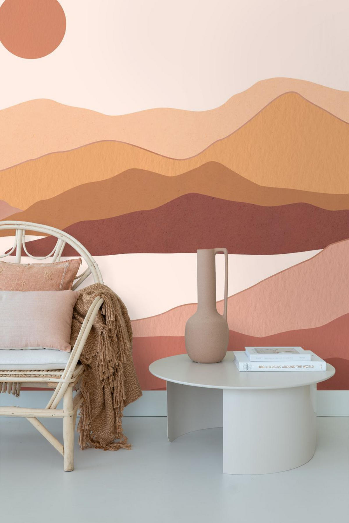 FOTOTAPETE Wüstenlandschaft 250 x 279 cm - Terracotta, Papier (250/279cm) - ESTAhome