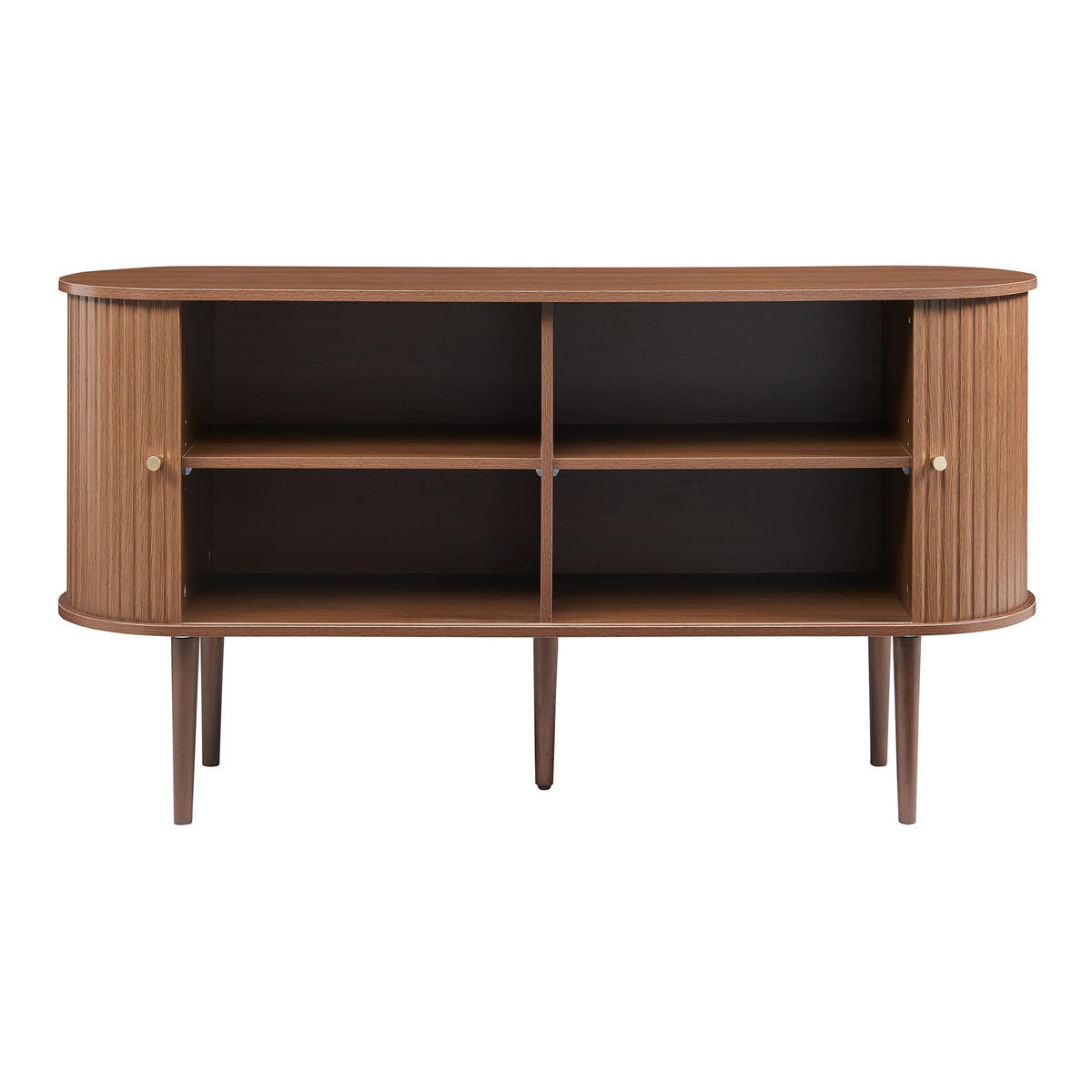 SIDEBOARD Mapia - Walnussfarben, Holzwerkstoff (140/75/40cm) - [en.casa]