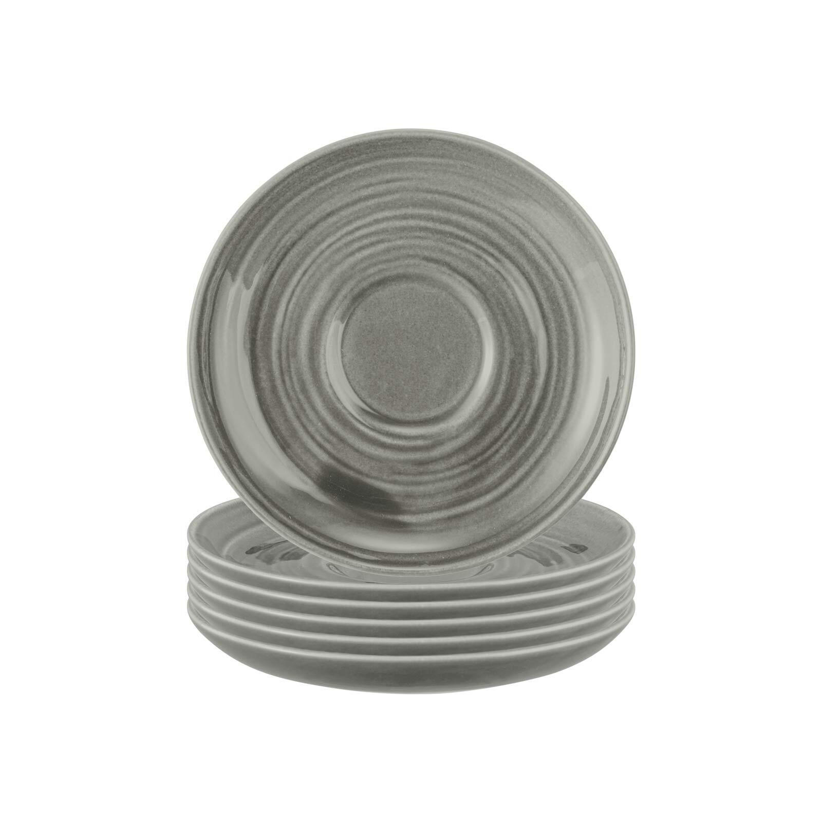 TEEUNTERTASSEN Terra Perlgrau ø 13,5 cm 6er Set - Grau, Keramik (13.5cm) - Seltmann Weiden