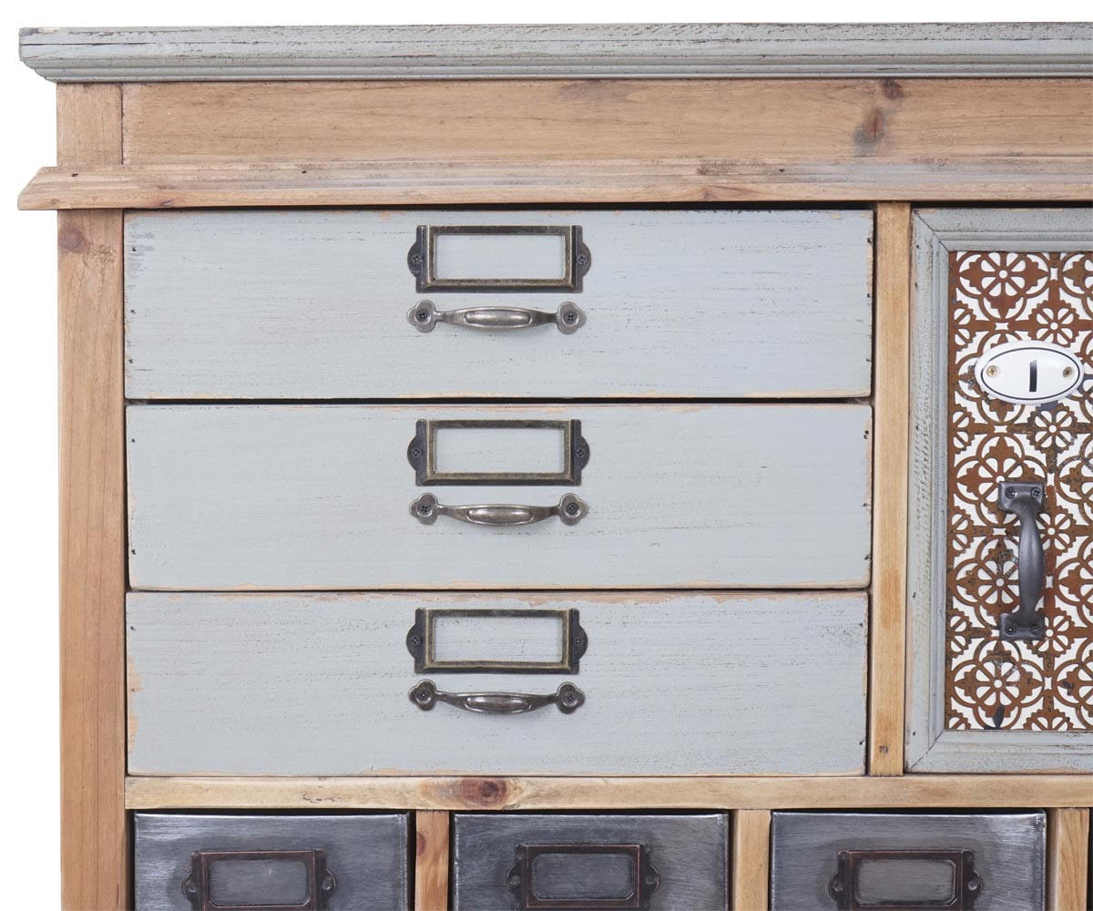 APOTHEKER-SCHRANK Multicolor - Multicolor, Holz (81/152/34cm) - MCW