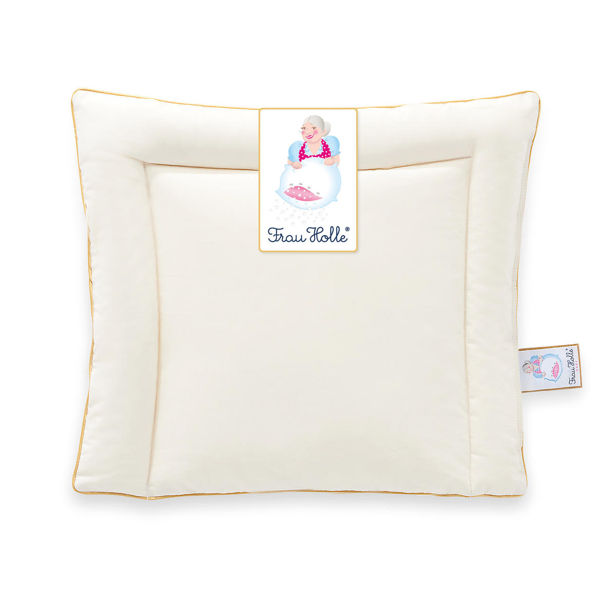 BABYKOPFKISSEN BABYS 100% Gänsedaunen weich - Weiß, Naturmaterialien/Textil (35/40cm) - Frau Holle