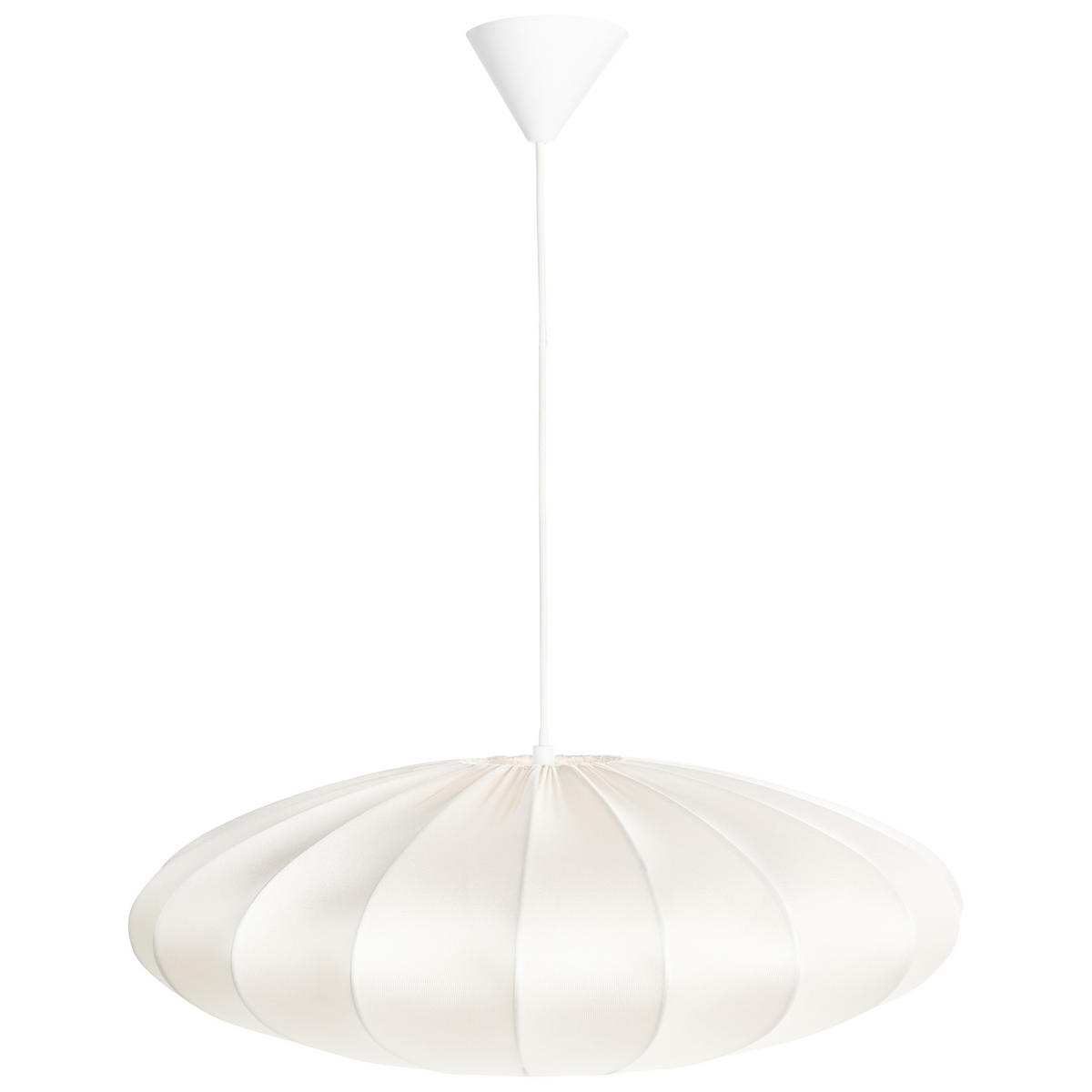 HÄNGELEUCHTE Cremeweiß Guacara - Creme, Textil (55/55/78cm) - Beliani