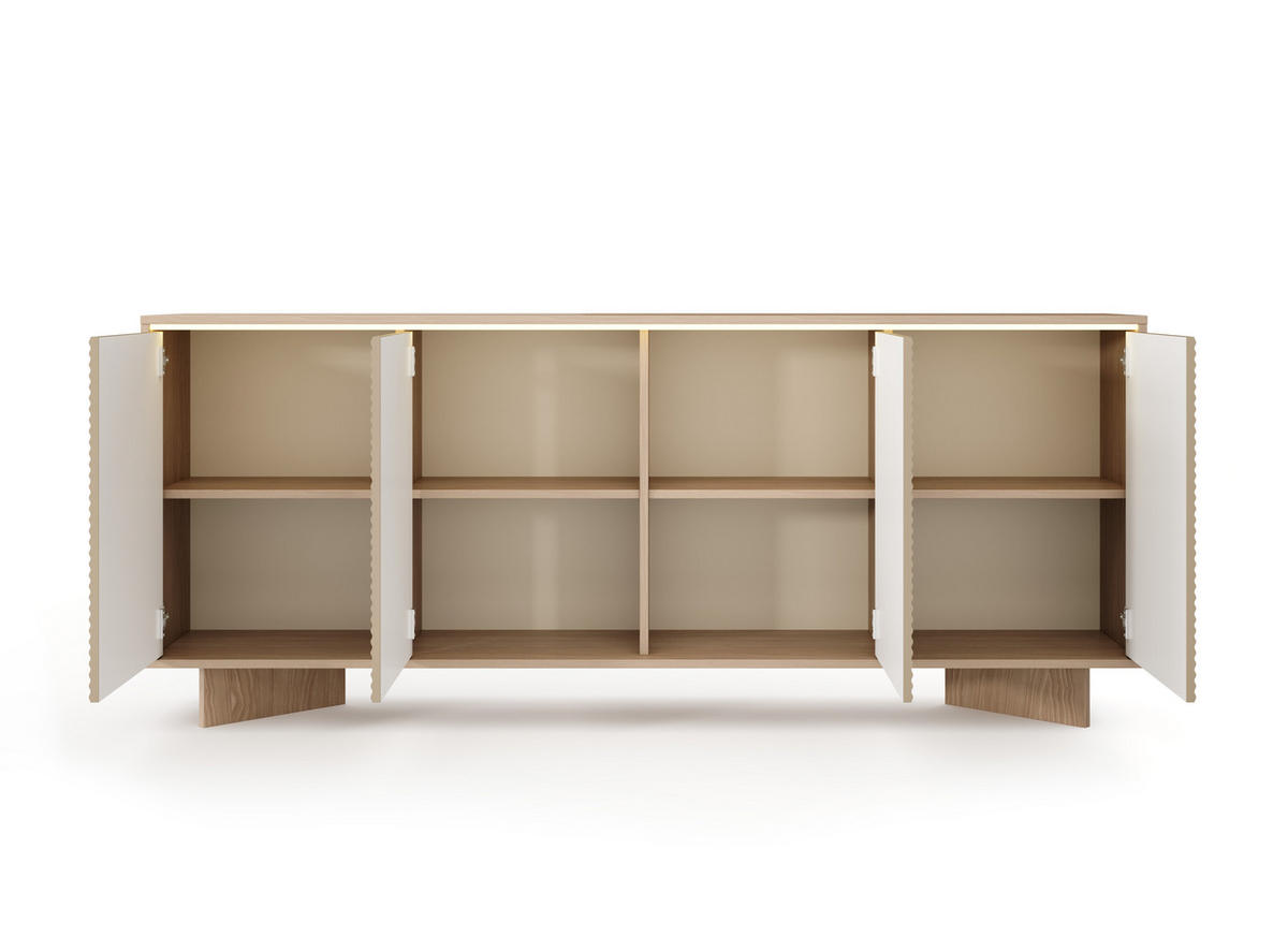 KOMMODE: Naturbolivar, 203,9 x 84,4 x 40 cm - Eichefarben, Holzwerkstoff (203.9/84.4/40cm) - 3XE LIVING