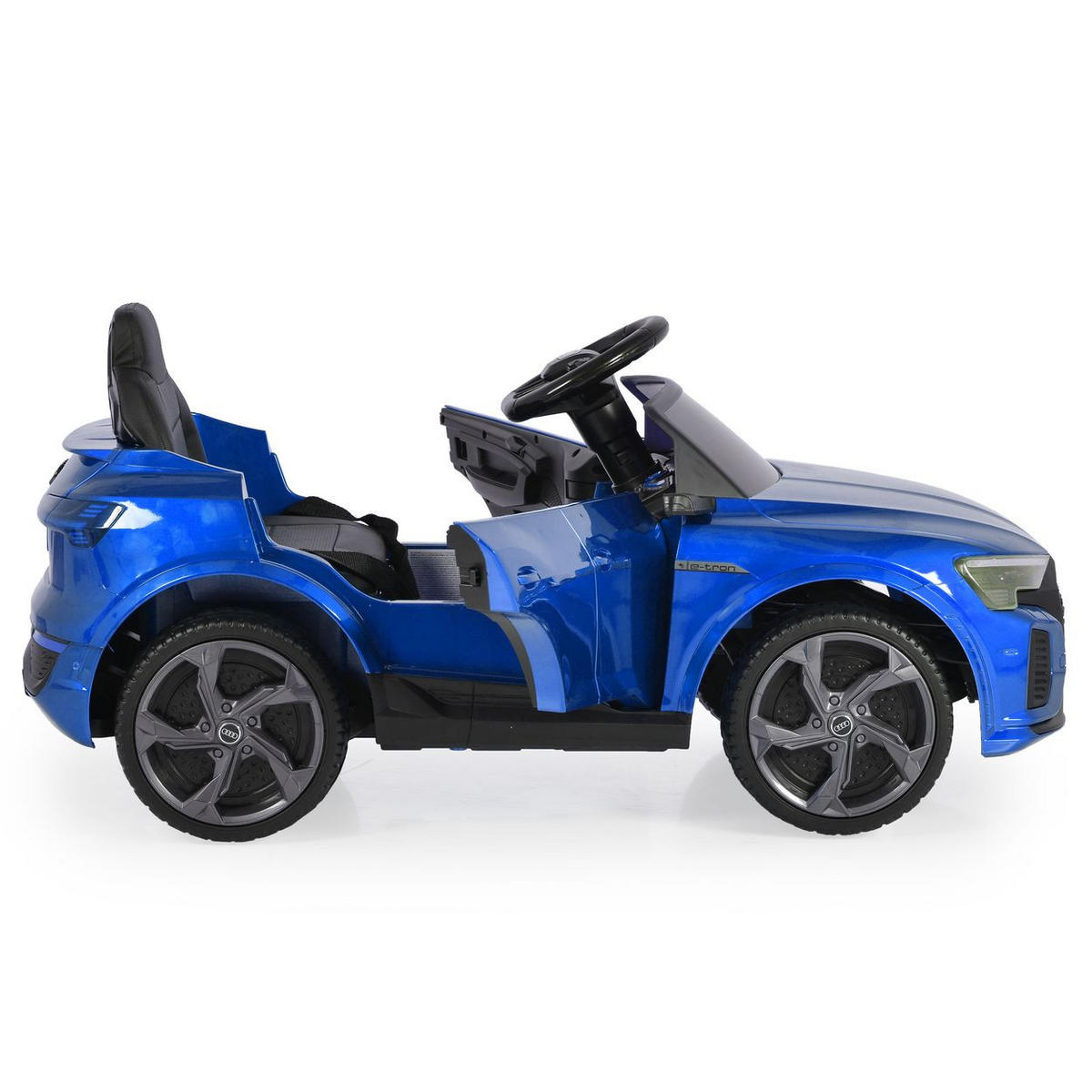 ELEKTROAUTO Audi SQ8 e-tron blau EVA-Reifen Musik Licht MP3-Eingang Gurt - Blau, Kunststoff (99/54/46cm) - Moni