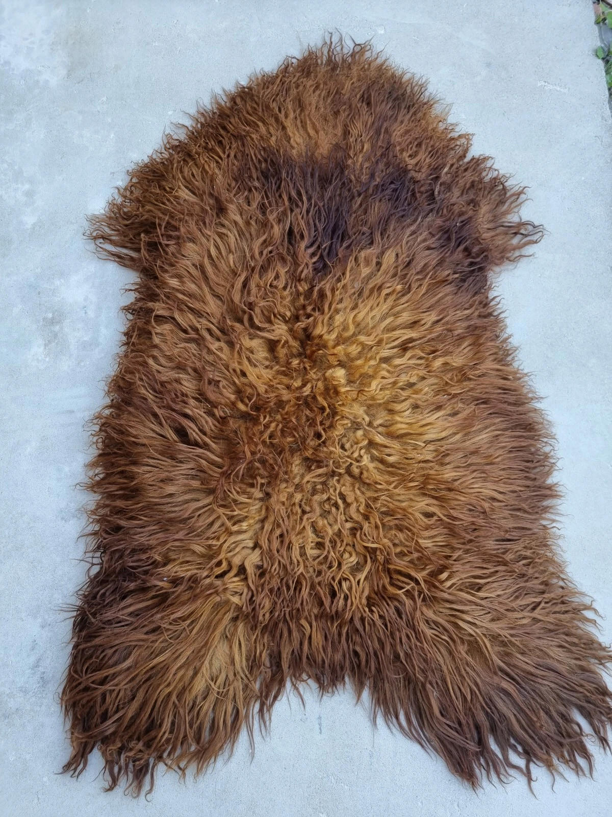 LAMMFELL Island Langhaar natur lockig weich Premium Ginger ca. 105 cm - Rotbraun, Fell (55/105cm) - Provellus