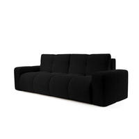 SOFA SOSO Schwarz - Schwarz, Textil (259/91/99cm) - Pillovely