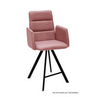 THEKENSTUHL drehbar (2er-Set) Devonna 52x109x60 Schwarz/Rosewood - Dunkelrosa/Schwarz, Kunststoff (60/109/52cm) - 58aufmkessel