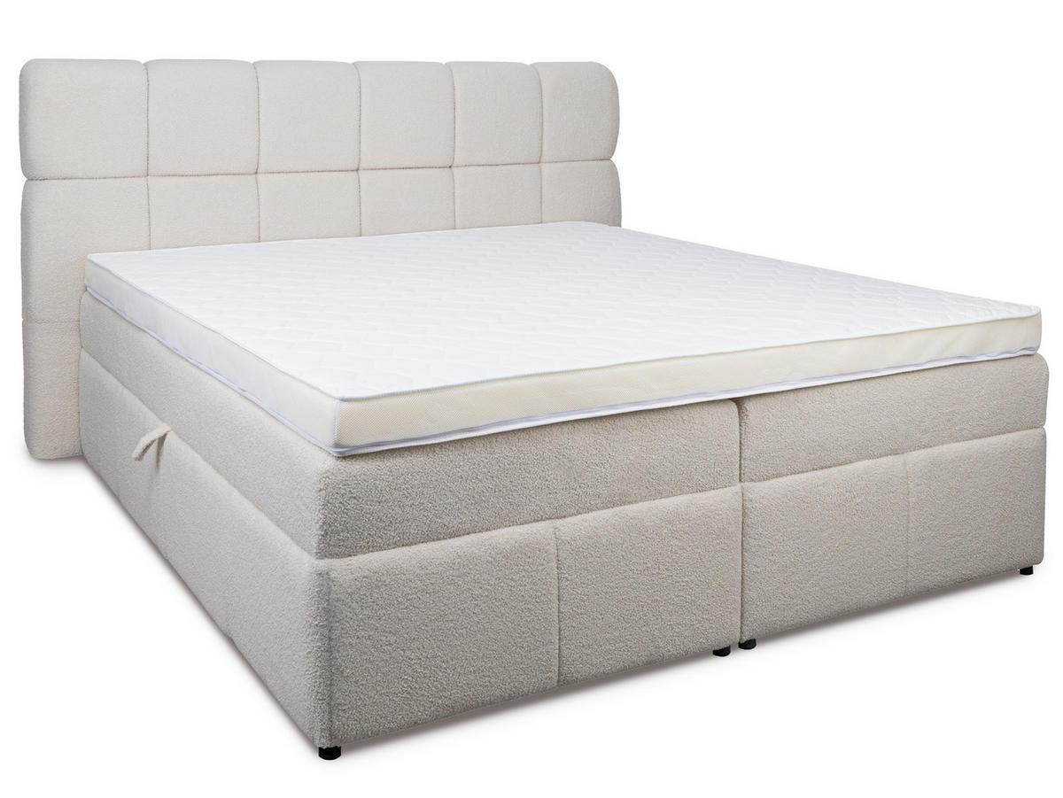 BOXBETT Mava hellbeige 180/200 cm - Beige, Textil (180/200cm) - wonello