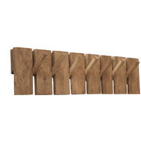 GARDEROBE mit 7-Haken 80cm, braun - Braun, Holz (75/18/4cm) - Giga Meubel
