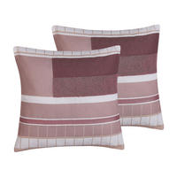 DEKOKISSEN 2er-Set Bunt 45/45 cm Erinus - Multicolor, Textil (45/45cm) - Beliani