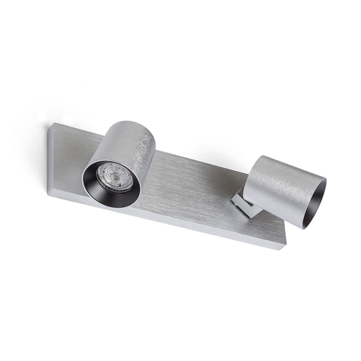 DECKENLEUCHTE KENNY II gebürstetes Aluminium 16 W - Silberfarben, Metall (30.5/65/11cm) - Rendl