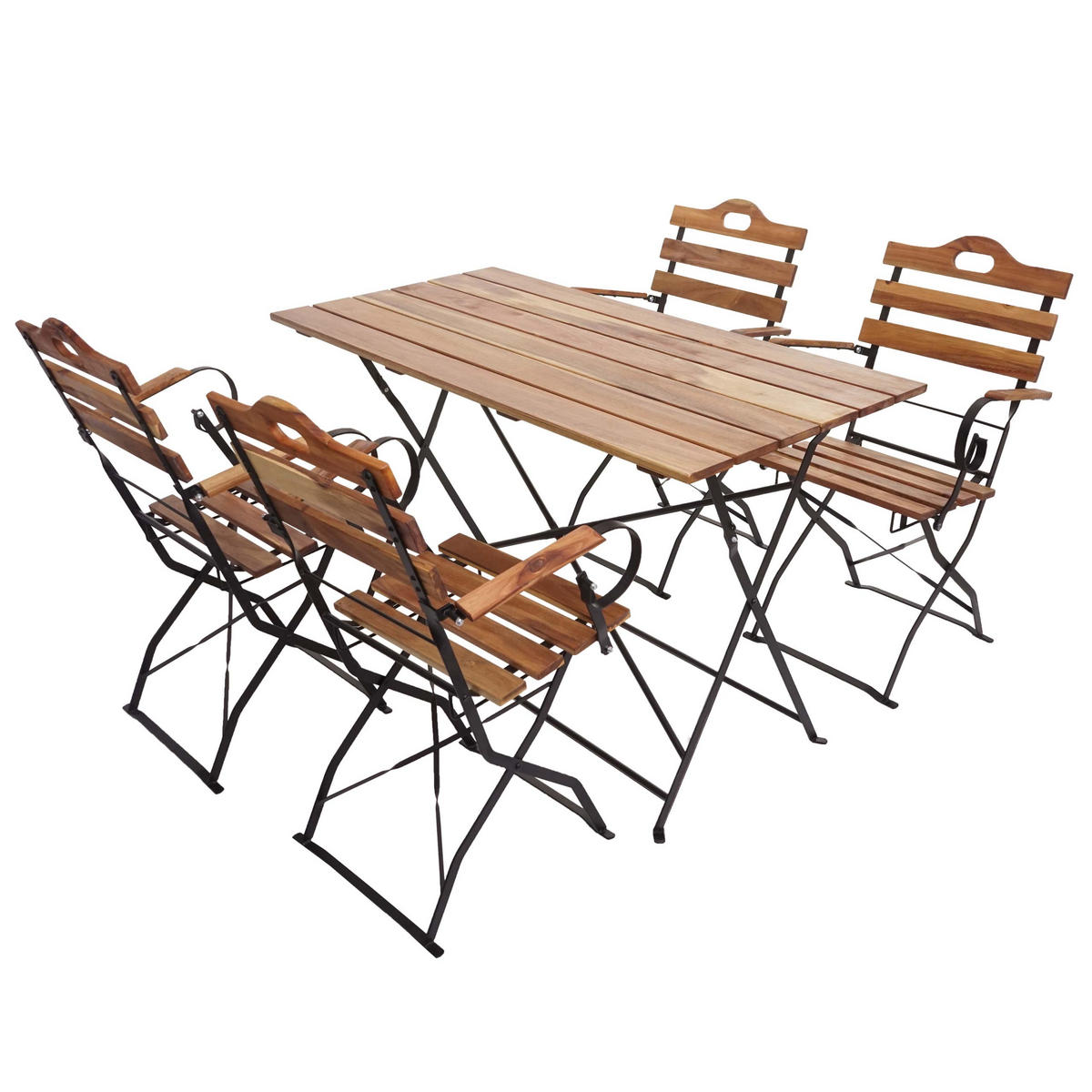 BIERGARTEN-SET Braun - Braun, Holz - MCW