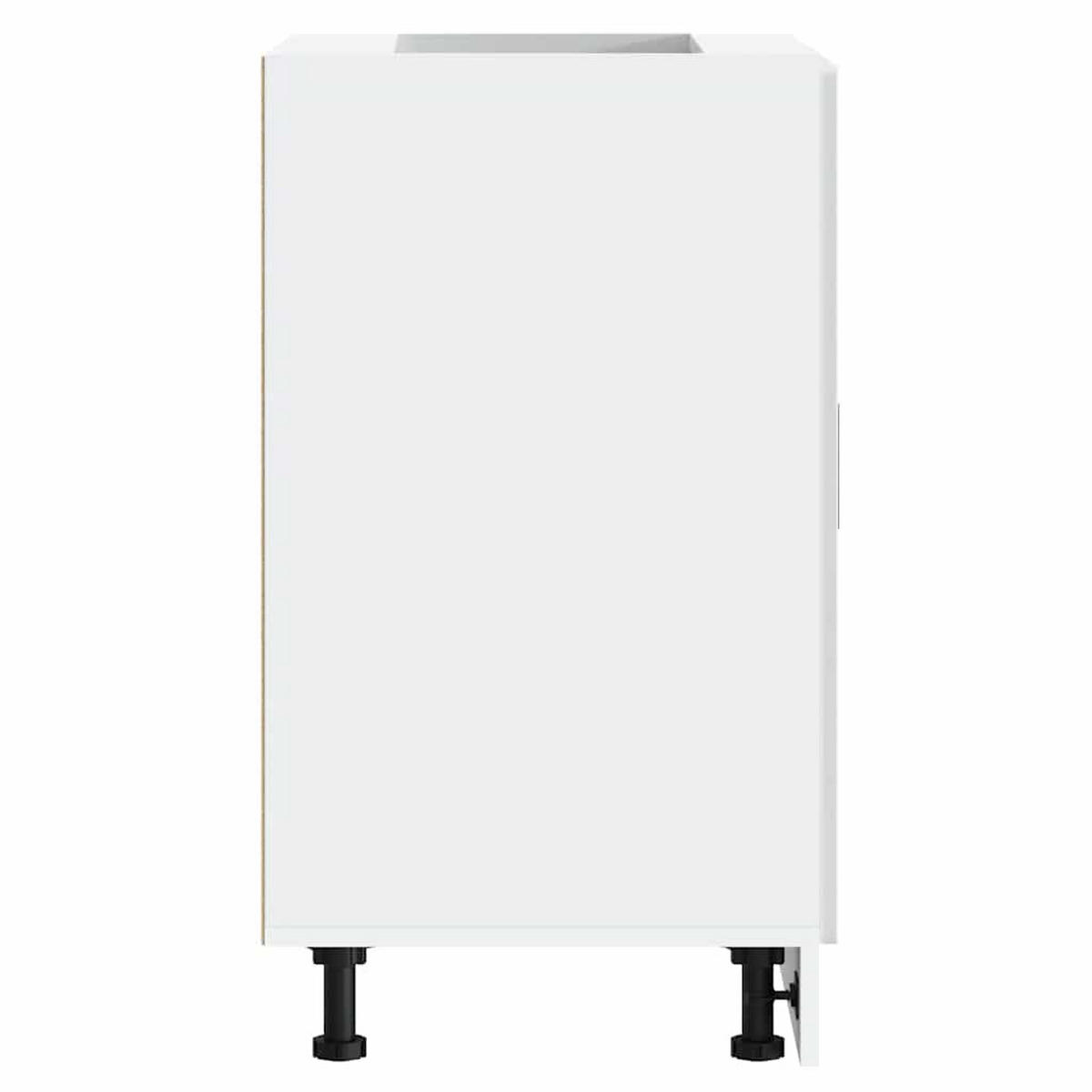 KÜCHENUNTERSCHRANK Theo Weiß 60x46x81,5 cm - Weiß, Holz (60/81.5/46cm) - DELUKE