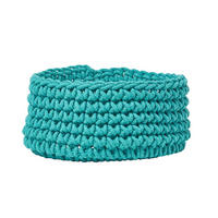 AUFBEWAHRUNGSKORB Baumwolle 37/21 cm - Petrol, Textil (37/37/21cm) - Homescapes