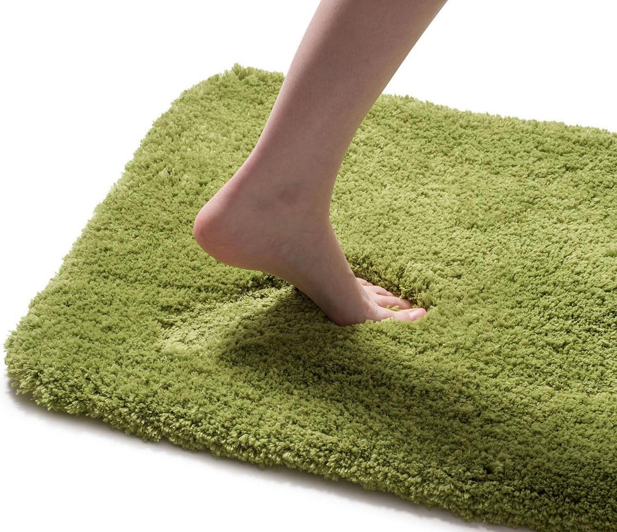 BADTEPPICH Deluxe DUNKELGRÜN 70X120CM - Dunkelgrün, Textil (120/70cm)