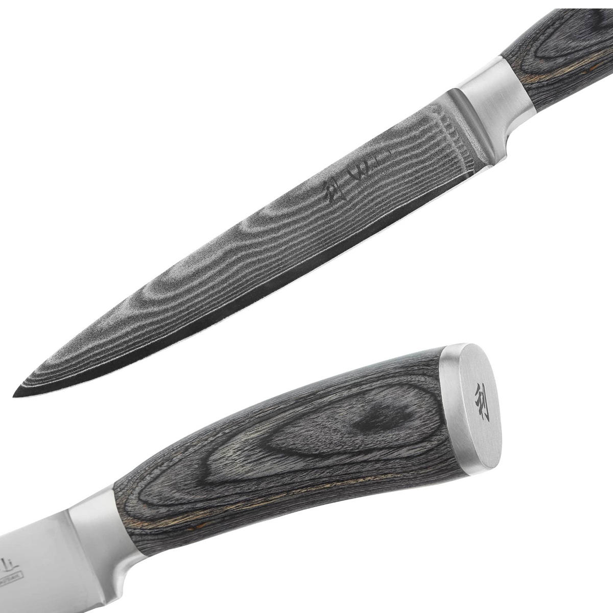 MESSERSET 4-TEILIG 8–18 cm - Grau, Holz/Metall - Wakoli