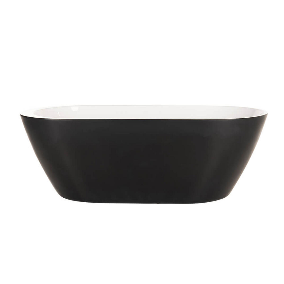 FREISTEHENDE Badewanne CODO - 170 x 80 cm Schwarz - Schwarz, Keramik (170/58/80cm) - Home Deluxe