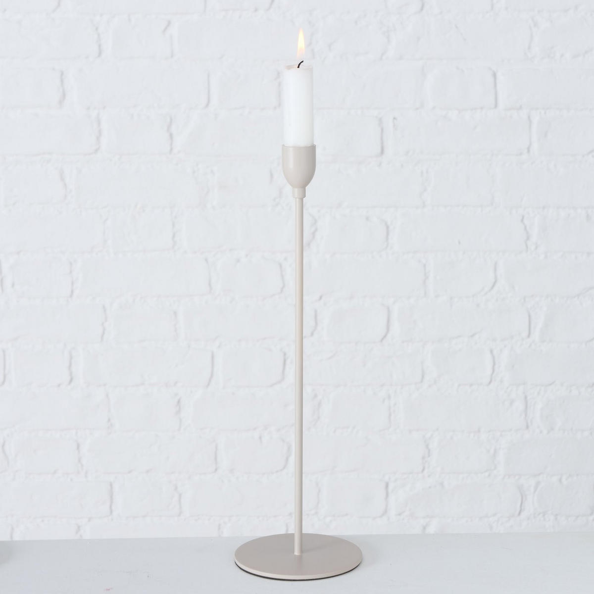 KERZENSTÄNDER Metall Malte - Beige, Metall (10/33/10cm) - Boltze Home