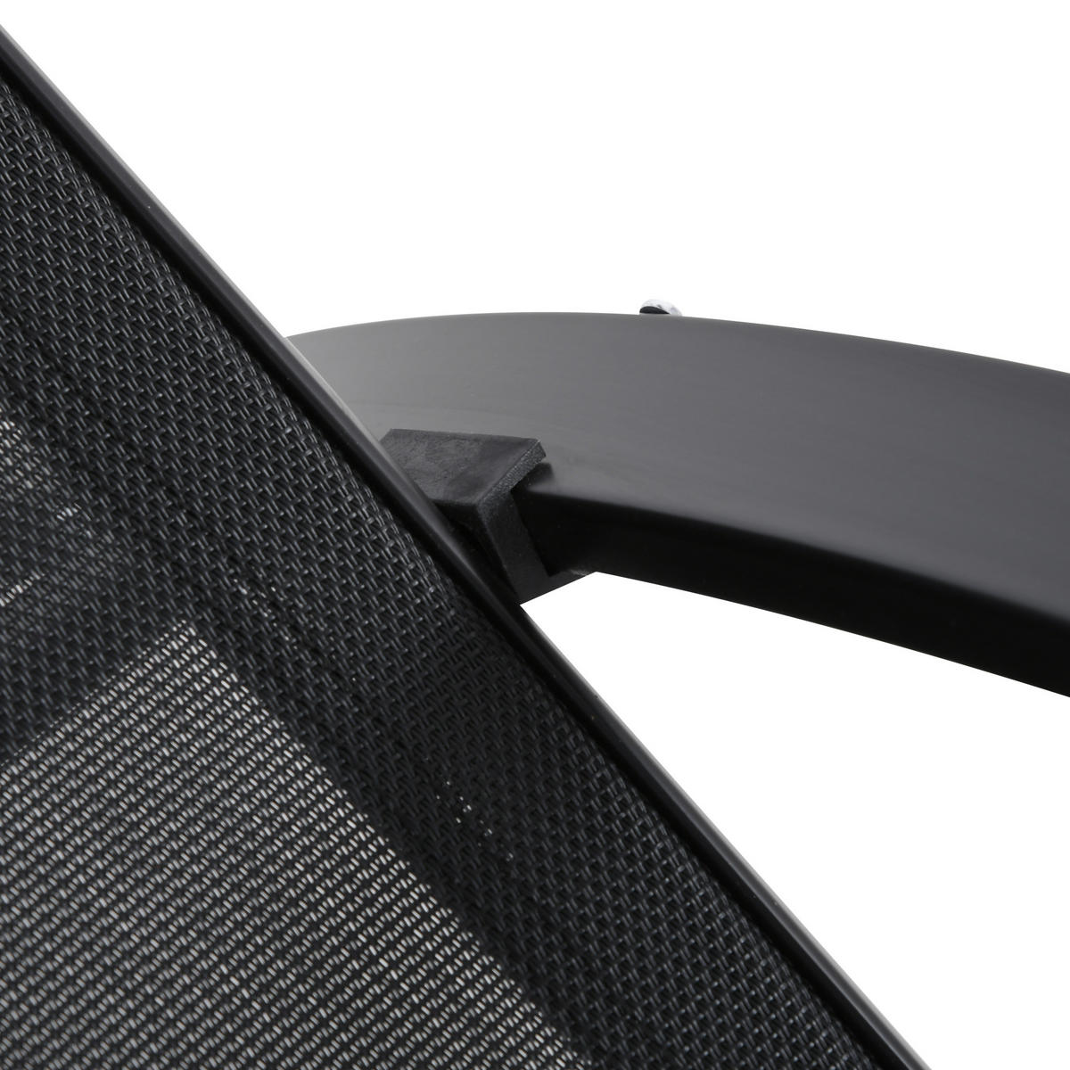 GARTENLIEGE mit Tisch, 59L x 169B x 66H cm, Metall, Mesh, Schwarz - Schwarz, Kunststoff (169/66/59cm) - Outsunny
