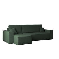 ECKSOFA Mit Schlaffunktion Und Bettkasten L-Form BEST Stoff Abriamo Dunkelgrün Links - Dunkelgrün, Holz/Textil (142/244cm) - Kaiser Möbel