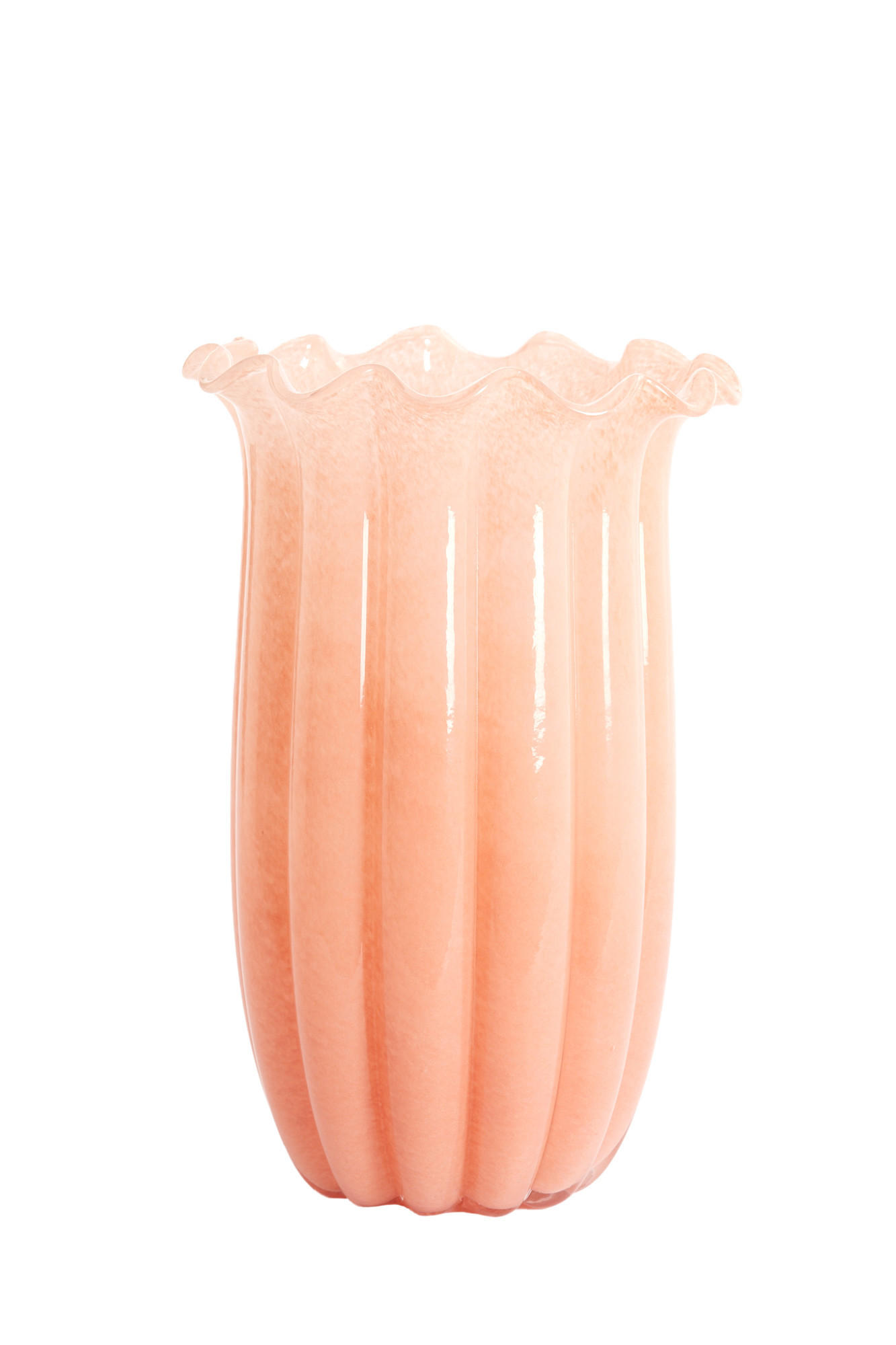 VASE Sedona Orange Ø23,5/38 cm - Koralle, Glas (23.5/38cm) - Light & Living