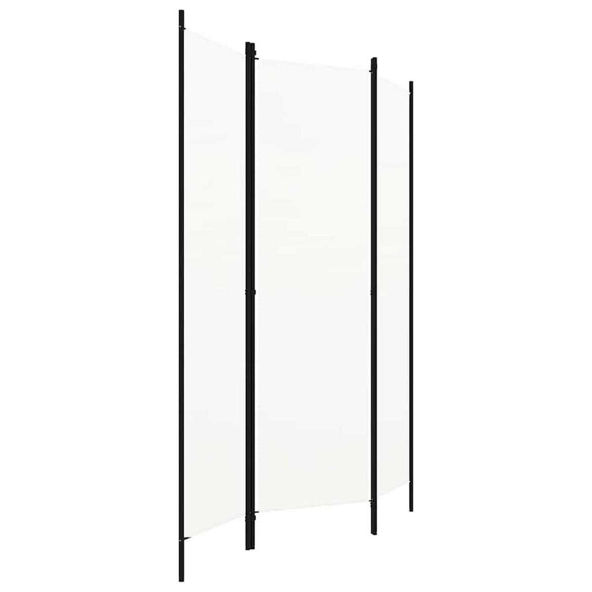RAUMETEILER 3-teilig Weiss 150/180 Cm - Weiß, Textil (180/0.1/150cm) - vidaXL