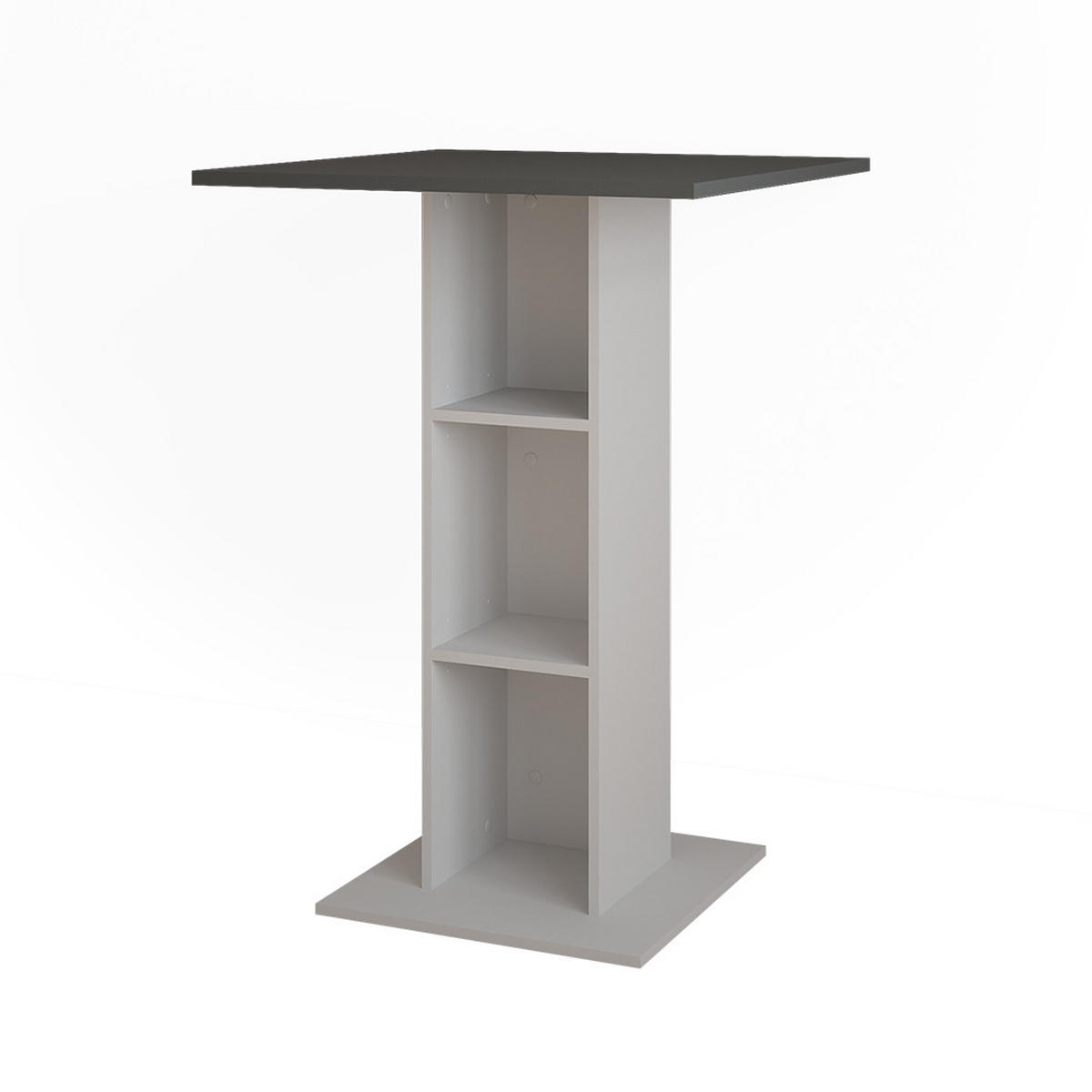 BARTISCH Repose Anthrazit/Weiß 75 x 75 cm - Anthrazit/Weiß, Holzwerkstoff (75/75/106cm) - Vicco