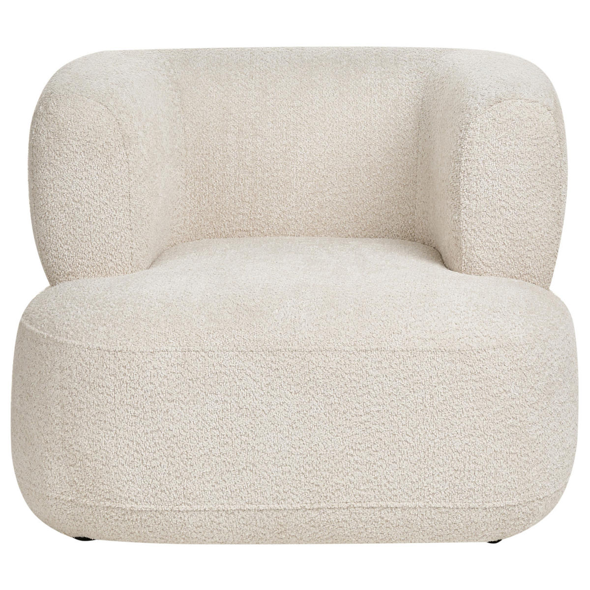 SESSEL Chenillegewebe Hellbeige Lohja - Beige, Textil (92/73/88cm) - Beliani