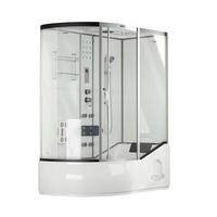 DAMPFDUSCHE ALLIN 4IN1 - Weiß, Links - Weiß, Glas (90cm) - Home Deluxe