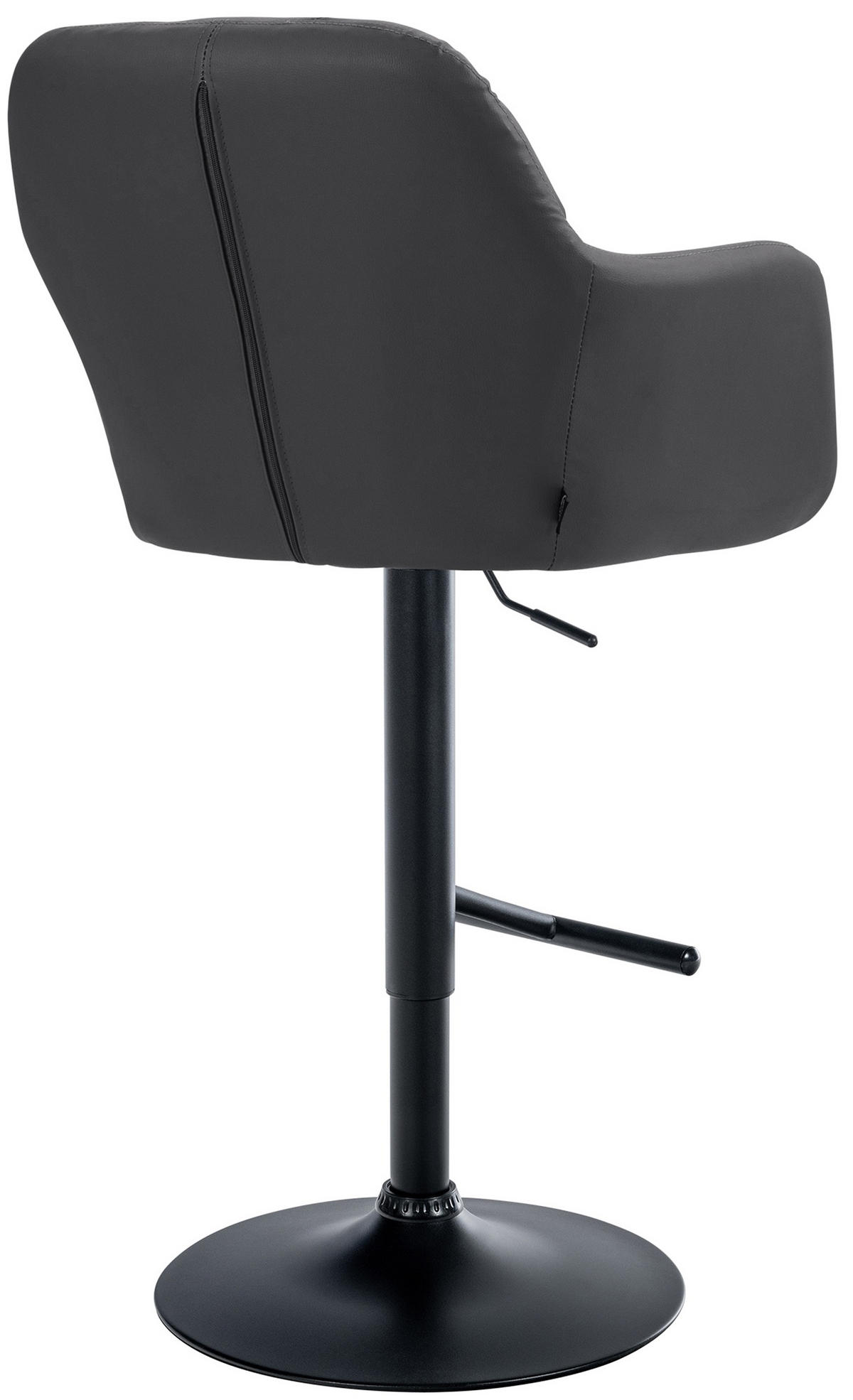 BARHOCKER Nardo Kunstleder schwarz schwarz - Schwarz, Kunststoff/Metall (57/118/59cm) - TPFLiving